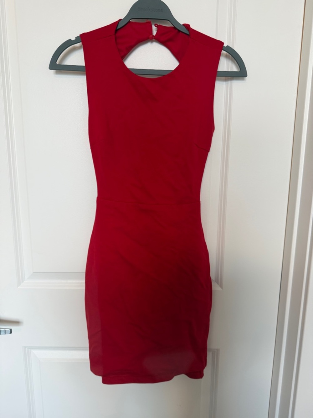 Lulu's Red Sleeveless Backless Bodycon Mini Dress